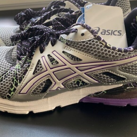 Asics Purple & Gray Running Sneakers NWT Size 8.5 - Picture 6 of 9